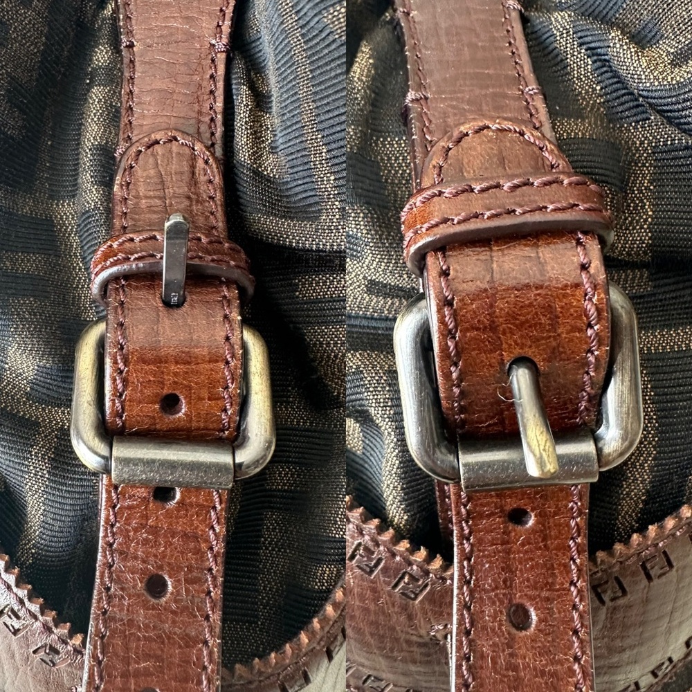 Fendi Zucca Brown Canvas Shoulder/Hand Bag - Picture 8 of 16